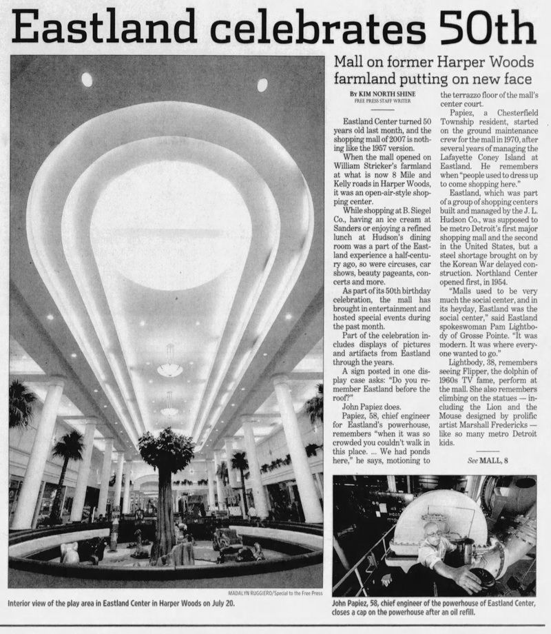 Eastland Center (Eastland Shopping Center, Eastland Mall) - Aug 2007 Article On 50Th Anniversary (newer photo)